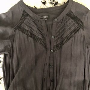 Navy Blue Loft Long Sleeve Romper